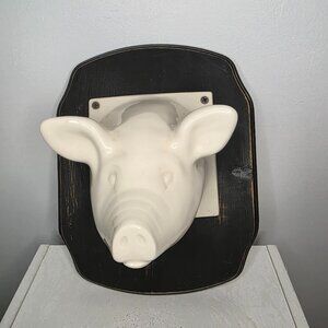 Walnut Hollow Ceramic Pig Head Kitchen Towel Apron